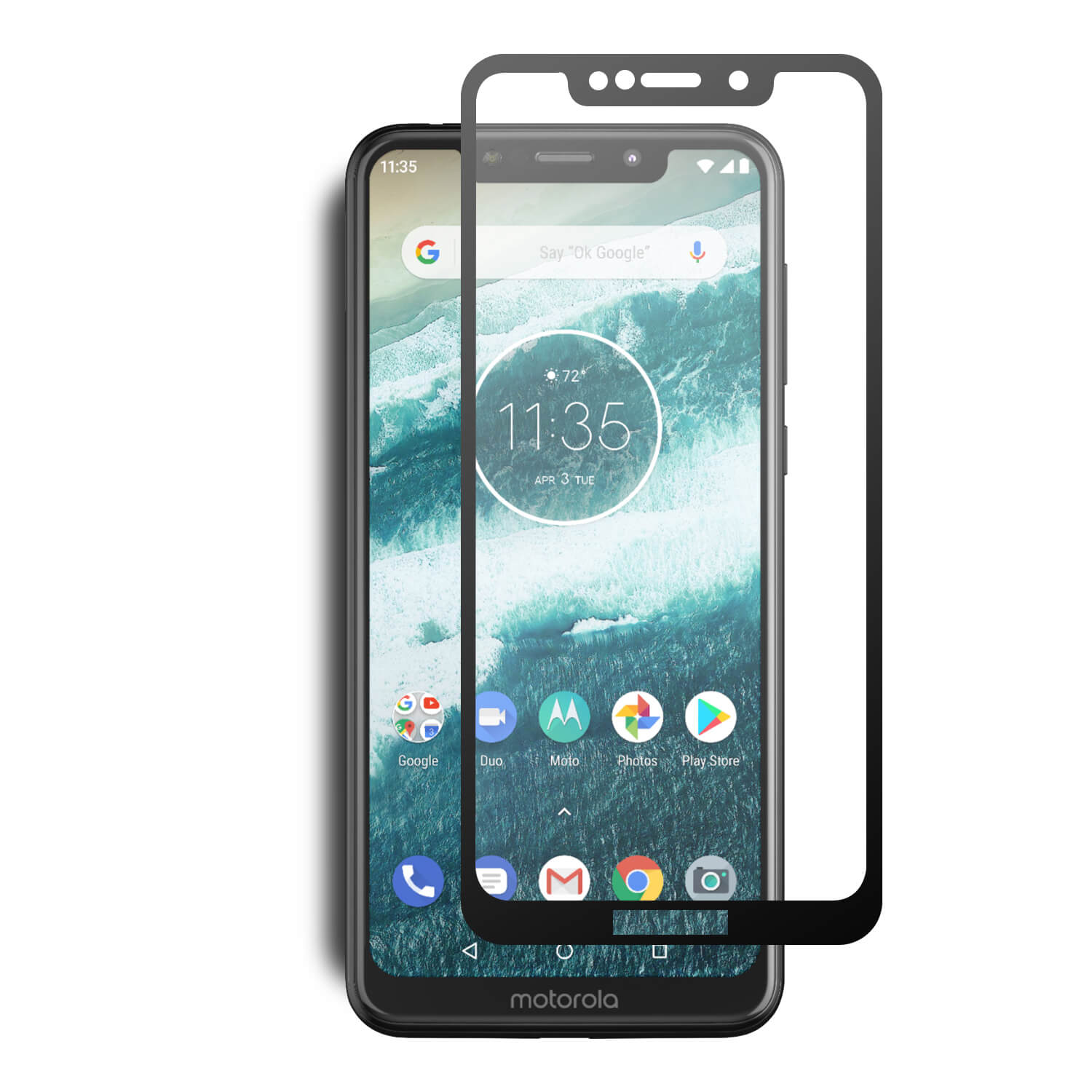 Motorola Moto One 2.5D Full Cover Tempered Glass Screen