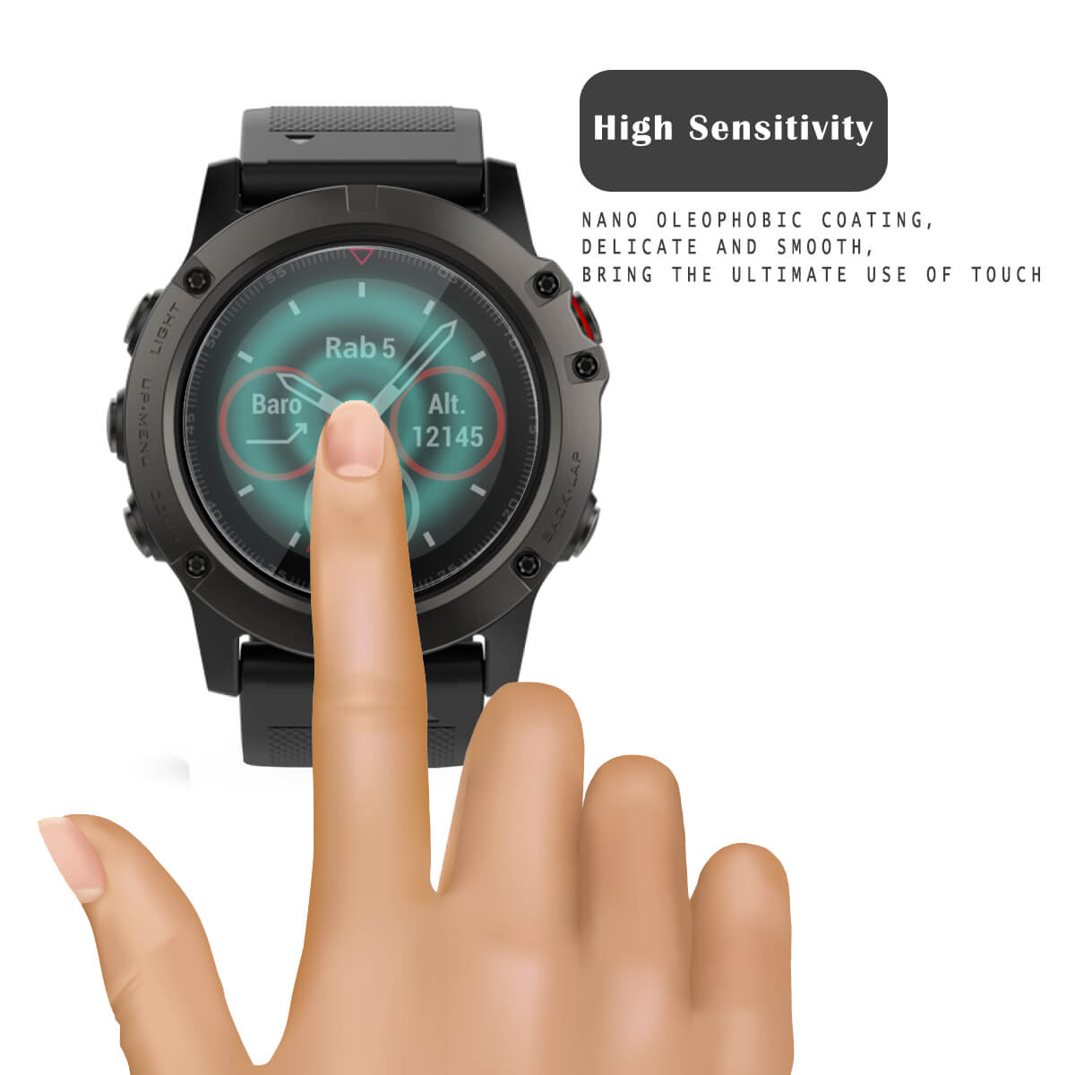 VMAX Garmin Fenix 5 Smart Watch Tempered Glass Screen Protector