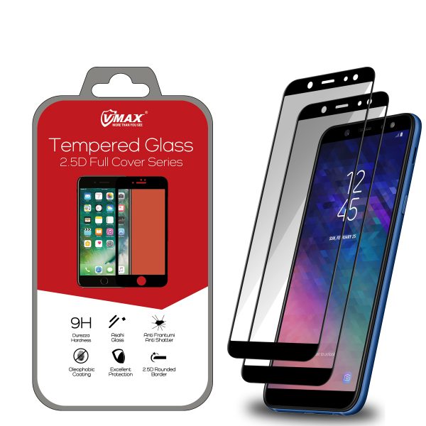 VMAX Samsung A6+ 2018 2.5D Full Cover Tempered Glass Screen Protector