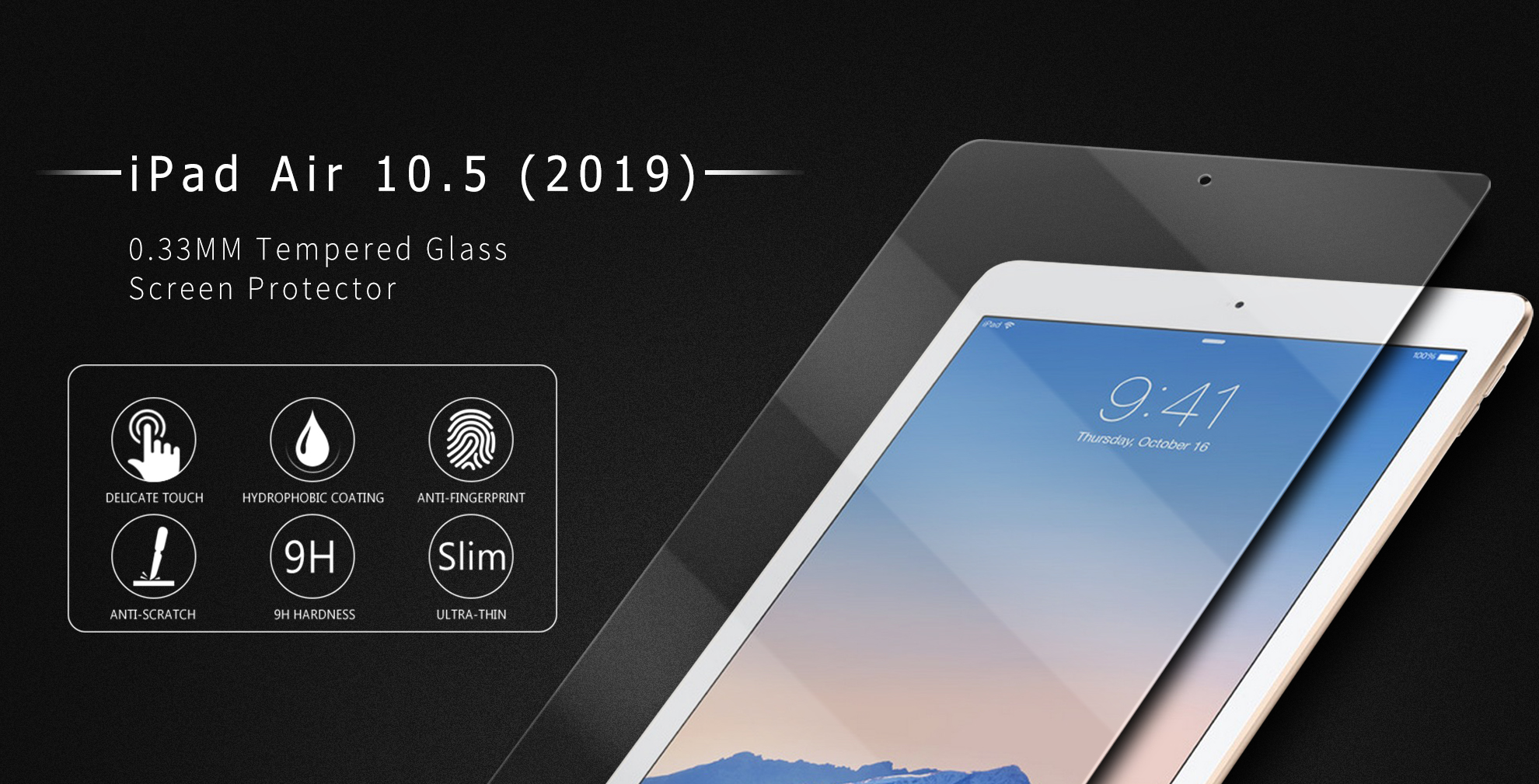 VMAX iPad Air 2019 10.5 inch High Transparent Tempered Glass Screen Protector